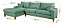 Sofá Amsterdã 3 Lugares 2,44m Living Com Chaise Esquerdo Verde - Imagem 2