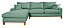 Sofá Amsterdã 3 Lugares 2,44m Living Com Chaise Esquerdo Verde - Imagem 4