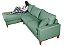 Sofá Amsterdã 3 Lugares 2,44m Living Com Chaise Esquerdo Verde - Imagem 5