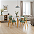 Conjunto Sala de Jantar Liz Mesa 110cm Com 4 Cadeiras em Linho Verde - Imagem 2