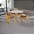 Conjunto Sala de Jantar Liz Mesa 110cm Com 4 Cadeiras em Linho Marrom - Imagem 4