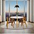 Conjunto Sala de Jantar Liz Mesa 110cm Com 4 Cadeiras em Linho Marrom - Imagem 3