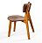 Conjunto Sala de Jantar Liz Mesa 110cm Com 4 Cadeiras em Linho Marrom - Imagem 8