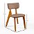Conjunto Sala de Jantar Liz Mesa 110cm Com 4 Cadeiras em Linho Marrom - Imagem 4