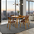 Conjunto Sala de Jantar Liz Mesa Ripada 110cm Com 4 Cadeiras em Linho Marrom - Imagem 2