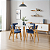 Conjunto Sala de Jantar Liz Mesa 110cm Com 4 Cadeiras em Linho Azul - Imagem 2
