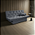 Sofá Cama Baú 3 Lugares Multiuso - Suede Cinza - Imagem 2