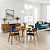 Conjunto Sala de Jantar Liz Mesa Ripada 110cm Com 4 Cadeiras em Linho Azul - Imagem 3