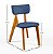 Conjunto Sala de Jantar Liz Mesa Ripada 110cm Com 4 Cadeiras em Linho Azul - Imagem 7