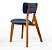 Conjunto Sala de Jantar Liz Mesa Ripada 110cm Com 4 Cadeiras em Linho Azul - Imagem 8