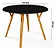 Conjunto Sala de Jantar Liz Mesa Preta 110cm Com 4 Cadeiras em Linho Grafite - Imagem 2