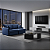 Sofá Living Retrátil Bali em Linho Azul - Imagem 4