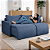 Sofá Retrátil Milão em Tecido Impermeável Azul 1,78m - Imagem 1