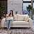 Sofá em Bouclê Off White Living 3 Lugares 185cm + Par de Puff - Imagem 12