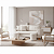 Sofá em Bouclê Off White Living 3 Lugares 180cm + Par de Puff - Imagem 4