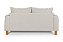 Sofá em Bouclê Off White Living 3 Lugares 180cm + Par de Puff - Imagem 7