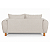 Sofá em Bouclê Off White Living 3 Lugares 185cm - Imagem 6