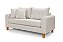 Sofá em Bouclê Off White Living 3 Lugares 180cm - Imagem 3