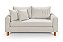 Sofá em Bouclê Off White Living 3 Lugares 180cm - Imagem 1
