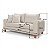 Sofá em Bouclê Off White Living 3 Lugares 185cm - Imagem 2