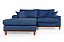 Sofá Paris Com Chaise Esquerdo 1,94m em Linho Azul - Imagem 6