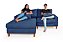 Sofá Paris Com Chaise Esquerdo 1,94m em Linho Azul - Imagem 4