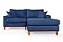 Sofá Paris Com Chaise Direito 1,94m em Linho Azul - Imagem 6