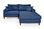 Sofá Paris Com Chaise Direito 1,94m em Linho Azul - Imagem 5