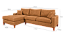 Sofá Lunaro Com Chaise Esquerdo 4 Lugares em Linho Impermeável Marrom - Imagem 2