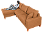 Sofá Lunaro Com Chaise Esquerdo 4 Lugares em Linho Impermeável Marrom - Imagem 3