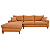 Sofá Lunaro Com Chaise Esquerdo 4 Lugares em Linho Impermeável Marrom - Imagem 4