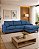 Sofá Belvaro em Linho Impermeável Azul 3 Lugares 2,44m Com Chaise Direito - Imagem 1