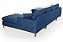 Sofá Torvani Com Chaise Dupla 3,15m em Linho Azul - Imagem 3