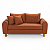 Sofá em Bouclê Terracota Living 3 Lugares 185cm - Imagem 5