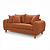 Sofá em Bouclê Terracota Living 3 Lugares 185cm - Imagem 6