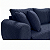 Sofá em Bouclê Azul Living 3 Lugares 185cm + Par de Puff - Imagem 10