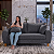 Sofá em Bouclê Cinza Living 3 Lugares 185cm - Imagem 1