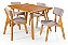 Conjunto Mesa Retangular Ripada Liz 120x80 com 4 Cadeiras em Linho Bege - Imagem 6