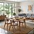 Conjunto Mesa Retangular Ripada Liz 120x80 com 4 Cadeiras em Linho Bege - Imagem 8