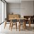 Conjunto Mesa Retangular Ripada Liz 120x80 com 4 Cadeiras em Linho Cinza - Imagem 7