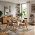 Conjunto Mesa Retangular Ripada Liz 120x80 com 4 Cadeiras em Linho Cinza - Imagem 2