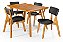 Conjunto Mesa Retangular Ripada Liz 120x80 com 4 Cadeiras em Linho Grafite - Imagem 6