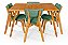 Conjunto Mesa Retangular Ripada Liz 120x80 com 4 Cadeiras em Linho Verde - Imagem 5