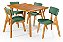 Conjunto Mesa Retangular Ripada Liz 120x80 com 4 Cadeiras em Linho Verde - Imagem 6