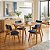 Conjunto Mesa Retangular Ripada Liz 120x80 com 4 Cadeiras em Linho Azul - Imagem 2