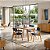 Conjunto Mesa Retangular Ripada Liz 120x80 com 4 Cadeiras em Linho Azul - Imagem 7