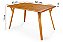 Conjunto Mesa Retangular Ripada Liz 120x80 com 4 Cadeiras em Linho Azul - Imagem 3
