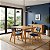 Conjunto Mesa Retangular Ripada Liz 120x80 com 4 Cadeiras em Linho Azul - Imagem 8