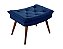 Sofa Cama Azul Marinho Casal 3 Lugares Caribe + 2 Banquetas em Suede - Imagem 7