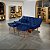 Sofa Cama Caribe Azul Marinho Casal 3 Lugares + 2 Banquetas em Suede - Imagem 2